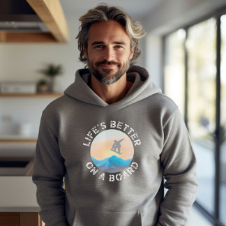 Cool snowboarding hoodie sweatshirt