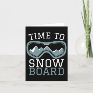 Cool Snowboarding Sliding Sports Tee I Snow Piste Card