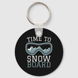 Cool Snowboarding Sliding Sports Tee I Snow Piste  Keychain