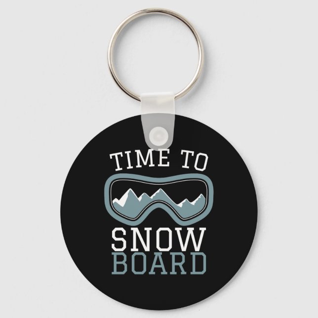 Cool Snowboarding Sliding Sports Tee I Snow Piste  Keychain (Front)