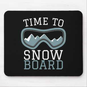 Cool Snowboarding Sliding Sports Tee I Snow Piste  Mouse Pad