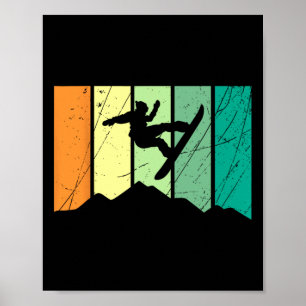 Cool Snowboarding Sliding Sports Tee I Snow Piste  Poster