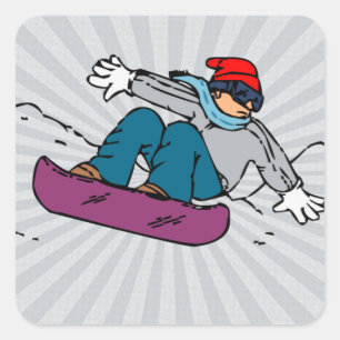 Cool Snowboarding   snowboarding lovers  snowboard Square Sticker
