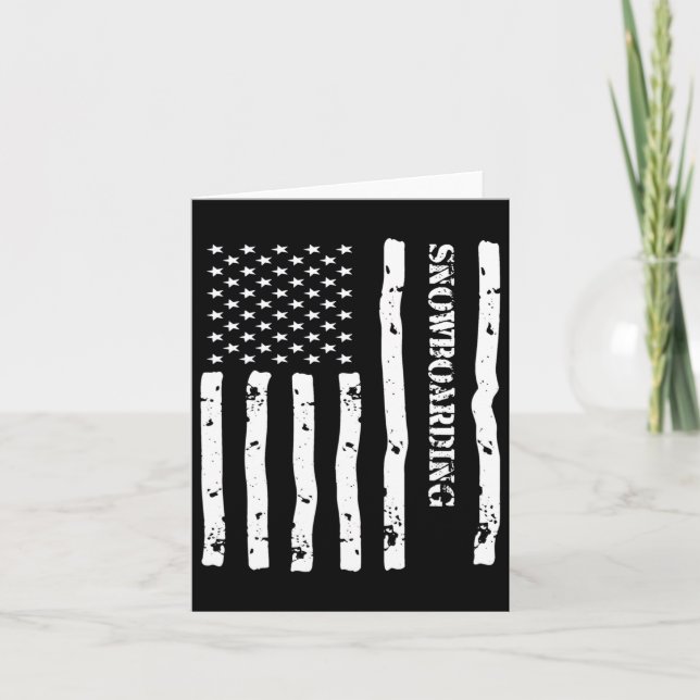Cool Snowboarding Things Stuff Accessories Usa Fla Card (Front)