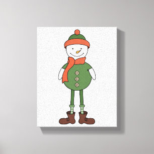 Cool Snowman Canvas Print