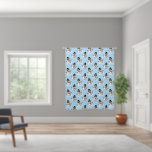 Cool Snowman Christmas Winter blue pattern Blackout Curtains<br><div class="desc">Cool Snowman Christmas Winter blue pattern Window Curtains. Customize cool unique kid's room boy's home decor. Illustration of a cool snowman with green sunglasses and gloves,  red scarf,  and black top hat on light blue.</div>