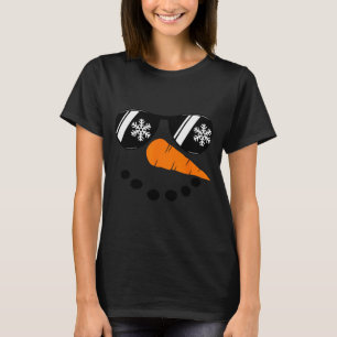 Cool Snowman Face Gles Christmas Xmas Costume Boy T-Shirt