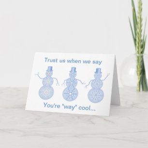 Cool Snowman Greeting Card
