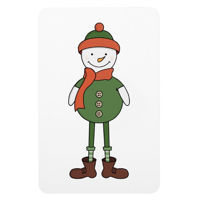 Cool Snowman Magnet (Vertical)