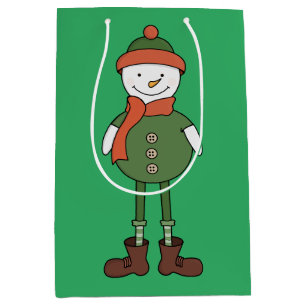 Cool Snowman Medium Gift Bag