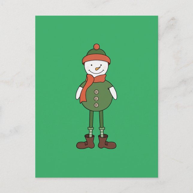 Cool Snowman Postcard (Front)