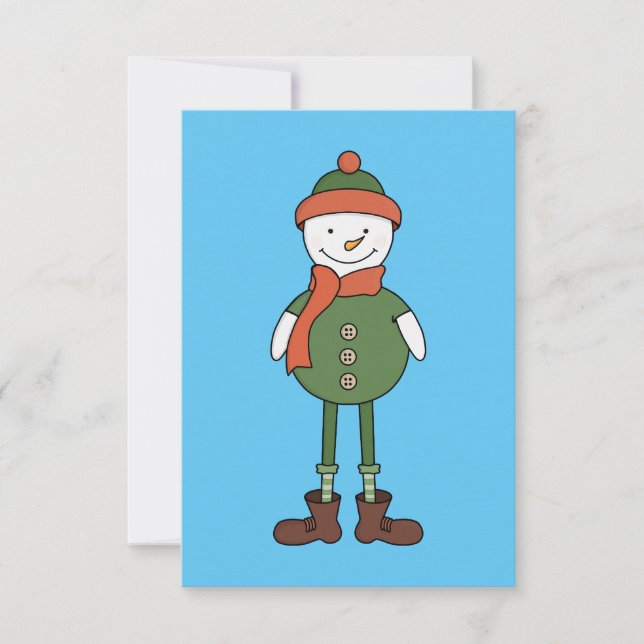 Cool Snowman RSVP Card (Front)