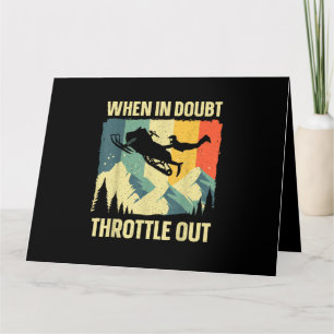 Cool Snowmobile Art for Men Women Kids Snowmobile Card