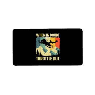 Cool Snowmobile Art for Men Women Kids Snowmobile Label