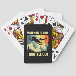 Cool Snowmobile Art for Men Women Kids Snowmobile  Playing Cards
