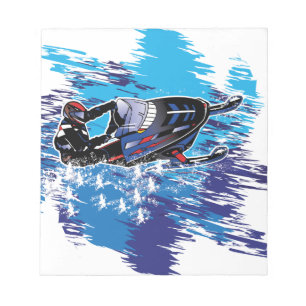 Cool Snowmobiler Notepad