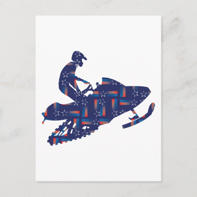 Cool Snowmobiler Postcard (Front)