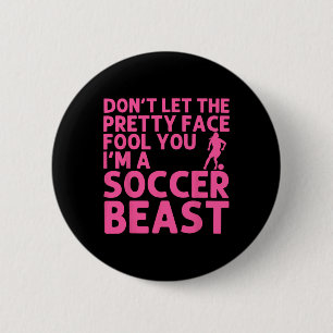 Cool Soccer Art For Women Teen Girls Goalie Soccer 2 Inch Round Button