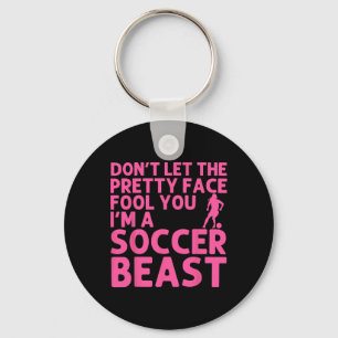 Cool Soccer Art For Women Teen Girls Goalie Soccer Keychain