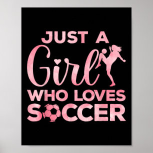 Cool Soccer Art For Women Teen Girls Goalie Soccer Poster