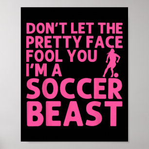 Cool Soccer Art For Women Teen Girls Goalie Soccer Poster
