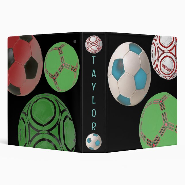 Cool Soccer Ball Soccer Name Binder (Background)