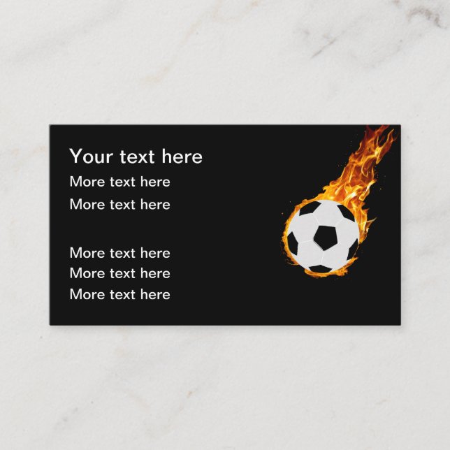Cool Soccer Ball Themed Business Cards (Front)