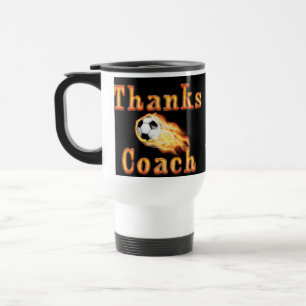 Cool Soccer Coach Gift Ideas Flaming Soccer Ball Travel Mug