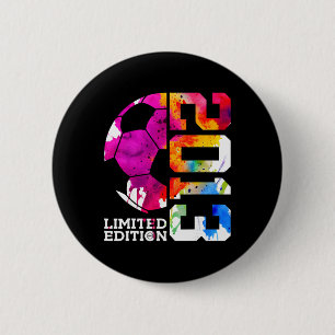 Cool Soccer Designs And Outfits 12th Birthday Girl 2 Inch Round Button