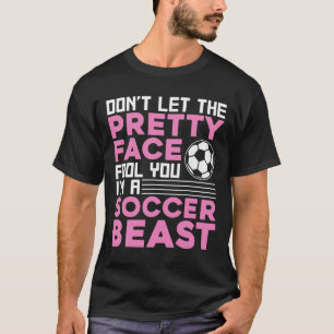 Cool Soccer For Women Teen Girls Soccer Lover Play T-Shirt