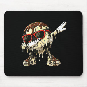 Cool Soccer Ice Cream Dab Dance Funny Melting Spor Mouse Pad