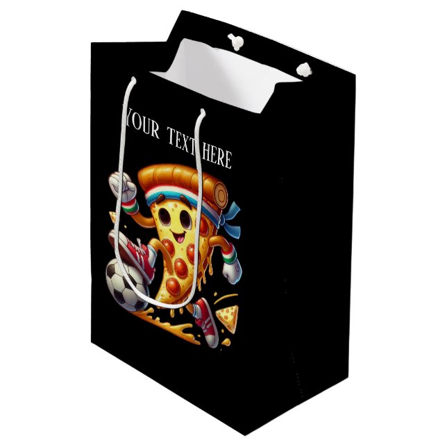 Cool Soccer pizza party  Medium Gift Bag (Front Angled)