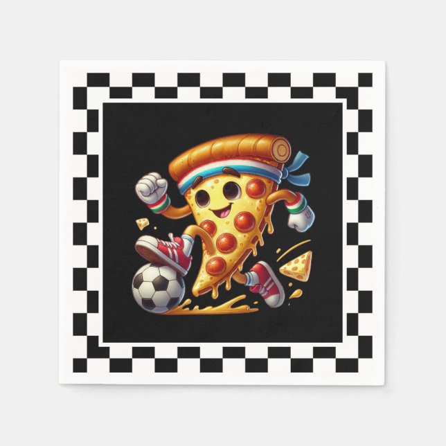 Cool Soccer pizza party  Napkin (Front)