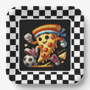 Cool Soccer pizza party  Paper Plate