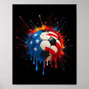 Cool Soccer Player Drip Sport For Boys Men Girls W Poster