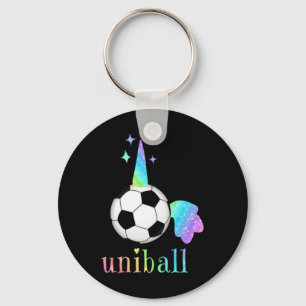 Cool Soccer Unicorn Unibyll Fantasy Sports Themed Keychain