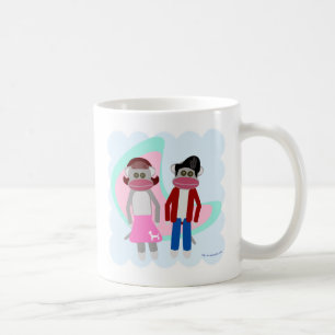 Cool Sock Hop Sock Monkeys Coffee Mug