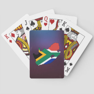 Cool south africa Flag Map Playing Cards