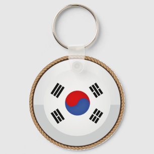 Cool South Korea Flag Seal Keychain