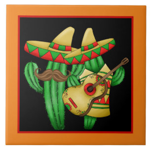 cool Southwestern cactus decor Tile