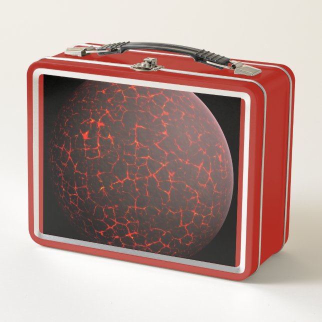 Cool Space Cat Face Design Metal Lunch Box (Front)