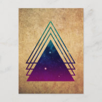 Cool Space Triangles on Grunge Background