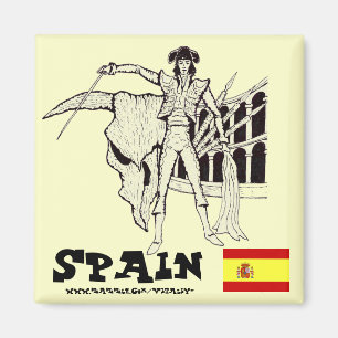 Cool Spain corrida graphic art magnet design