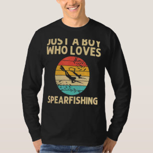 Cool Spearfishing For Boys Kids Ocean Diving Spear T-Shirt