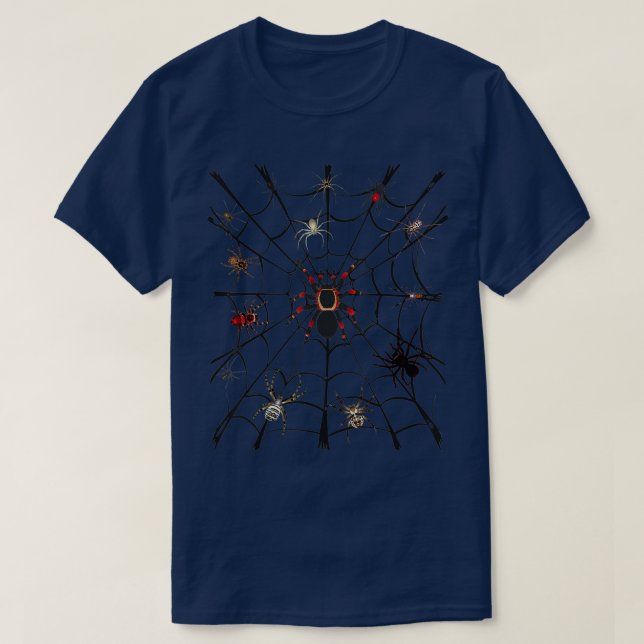 Cool Spider For Men Women Arachnid Spooky Scary Ha T-Shirt (Design Front)