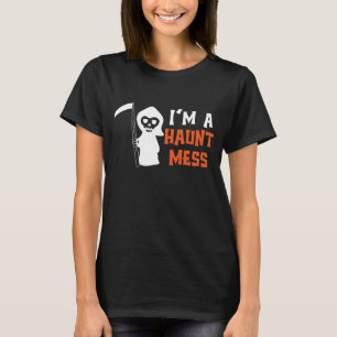 Cool Spooky Girly Halloween Typography T-Shirt