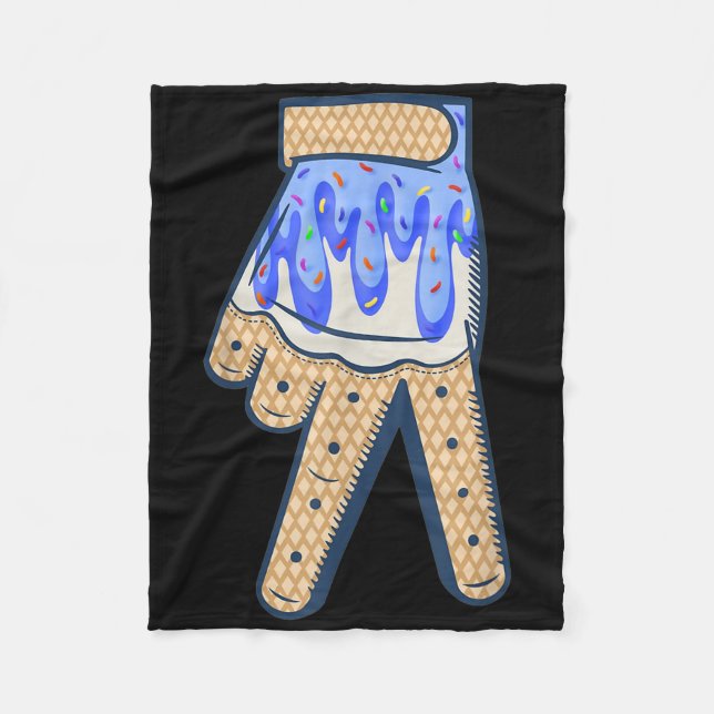 Cool Sport Baseball Home Plate Drip With Sprinkles Fleece Blanket (Front)