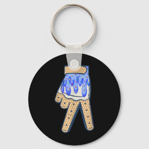 Cool Sport Baseball Home Plate Drip With Sprinkles Keychain