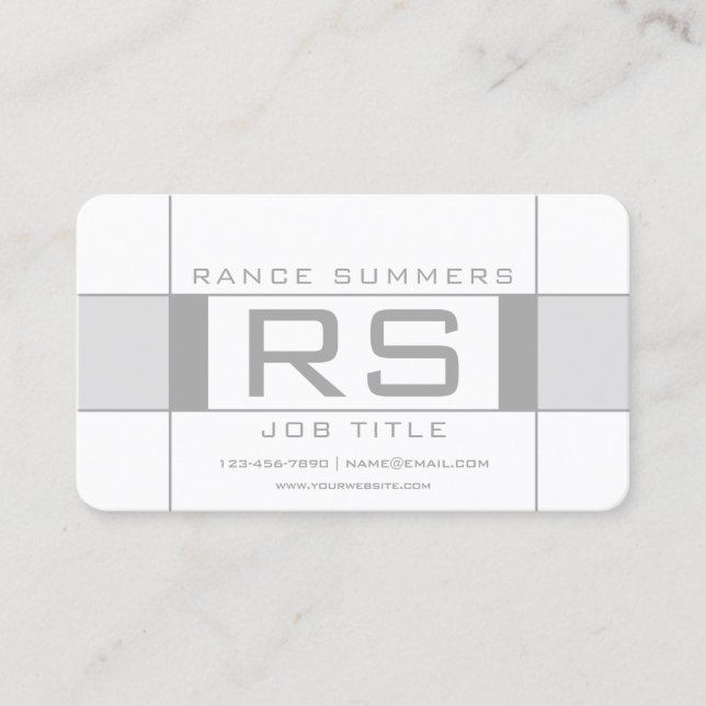 Cool Sporty Geometric Business Card (Front)