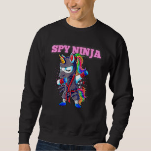 Cool Spy Gaming Ninjas Unicorn Gamer Boy Girl Kids Sweatshirt